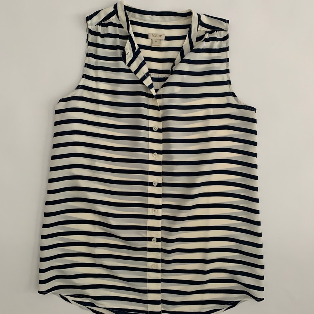 Jcrew striped sleeveless top